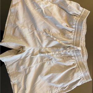 Lululemon Athletica Cream Drawstring Shorts